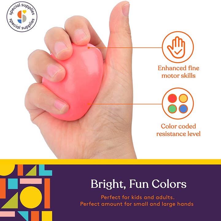 Special Supplies - Wholesale Putty/Slime - Kids - Therapy Putty (Primary Colors): 4 Pack3