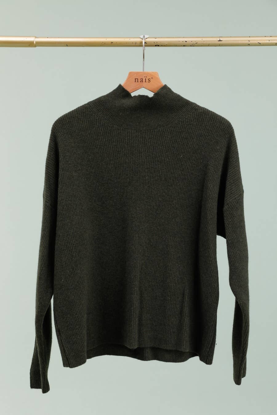 NAÏS PARIS - Wholesale Knit Sweater - Women's - High-neck long-sleeve sweater 100% extra fine merino wool14