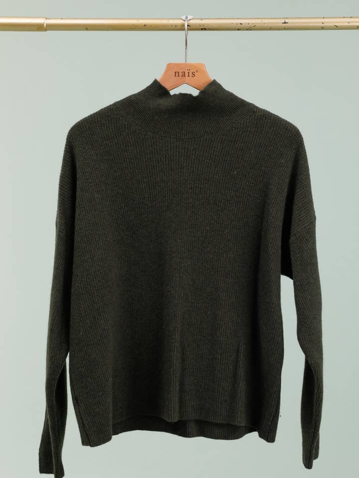 NAÏS PARIS - Wholesale Knit Sweater - Women's - High-neck long-sleeve sweater 100% extra fine merino wool14