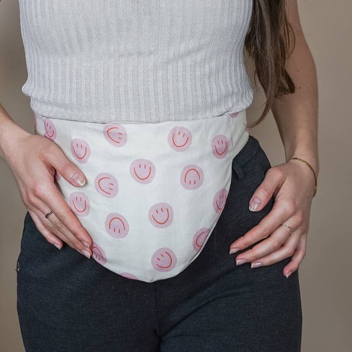Tochter von Walter - Wholesale Belly Band - Maternity - Heat belt filled with grains - Bellywrap Smiley Pink1