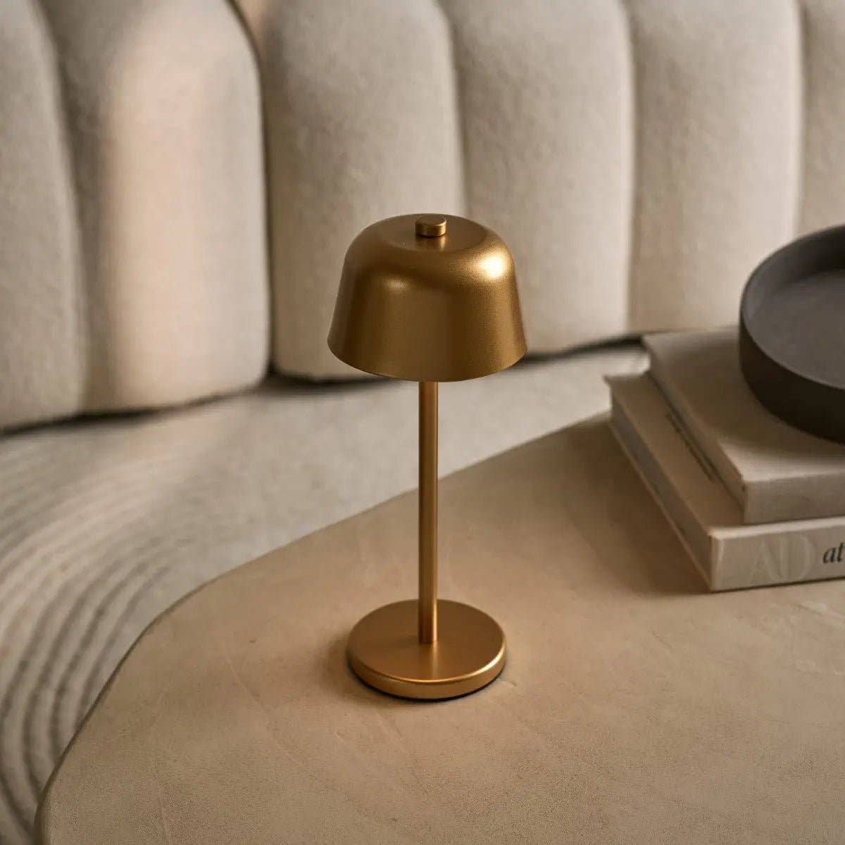 Tavellio - Wholesale Accent/Desk Lamp - Anton Gold Rechargeable Table Lamp | Sleek & Cordless Lighting3