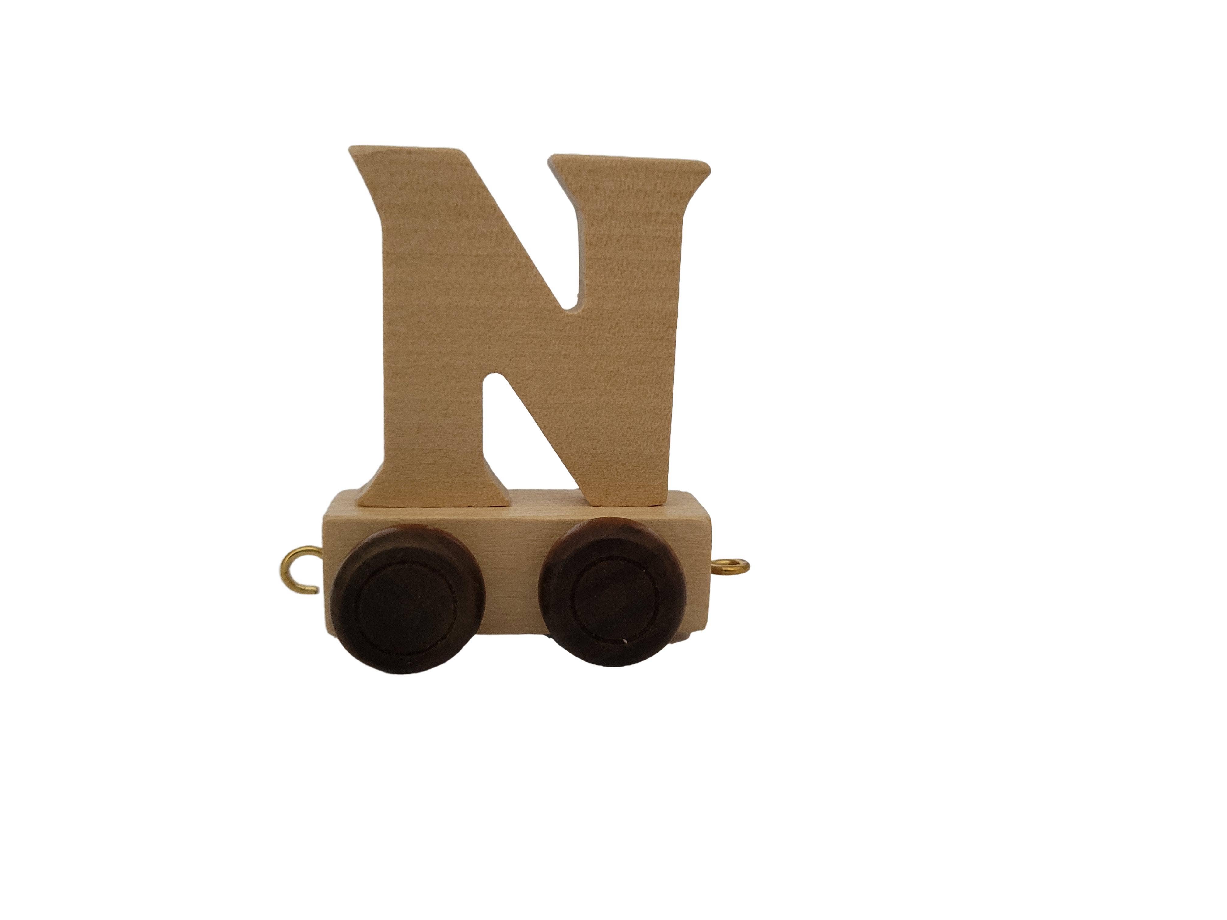 Ryan Town Toys & Gifts - Vente Jouet en bois – enfant - Lettres en bois A-Z - Train de prénom pour enfants (naturel)23