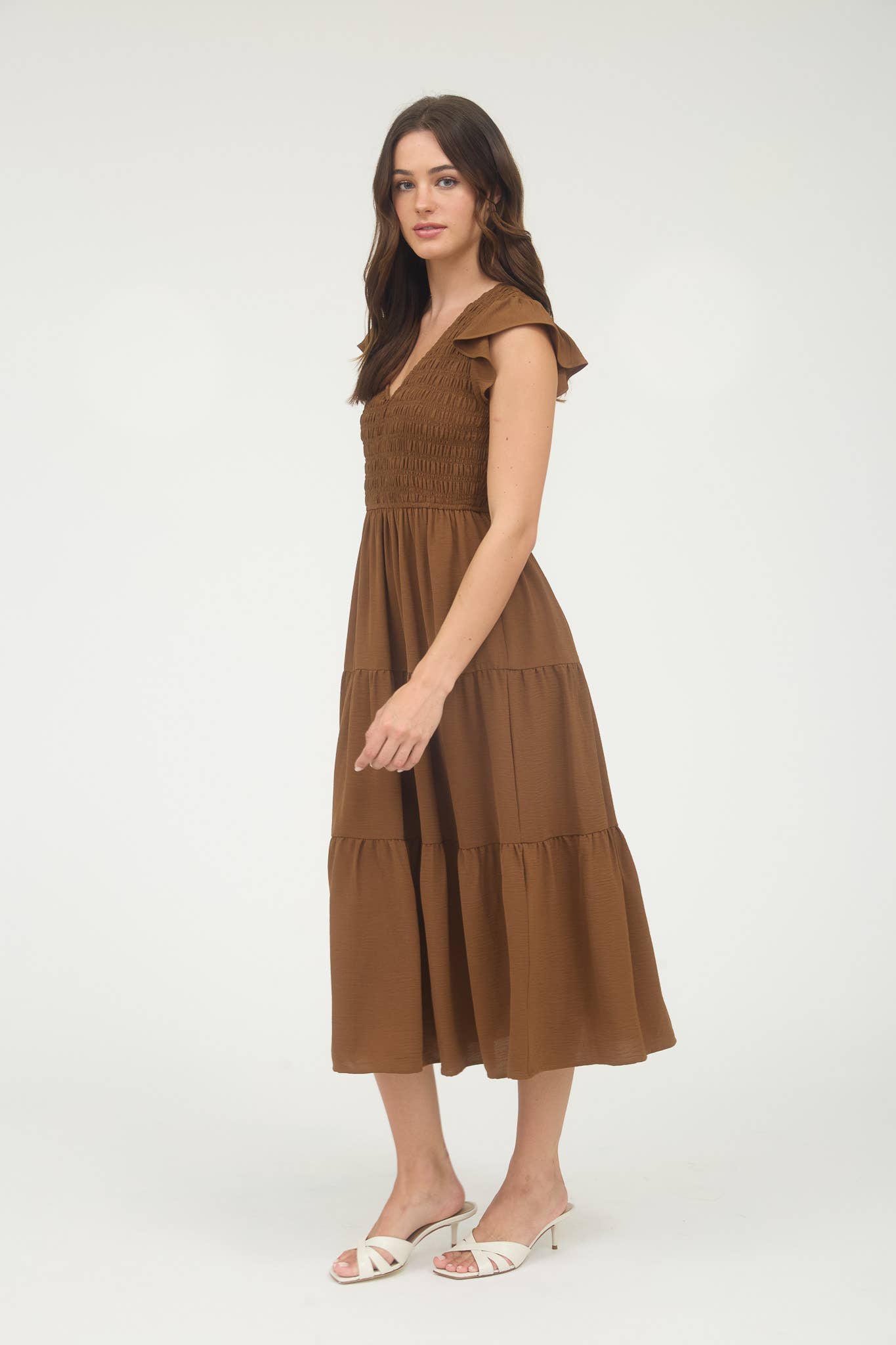 MINE - Wholesale Dress - Women's - FLUTTER SLEEVE MAXI DRESS28