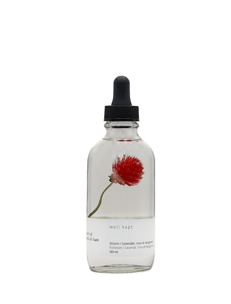 Well Kept – wholesale Bath/body oil – Bath Oil - Bloom - 120ml (all-natural, hand-poured)3