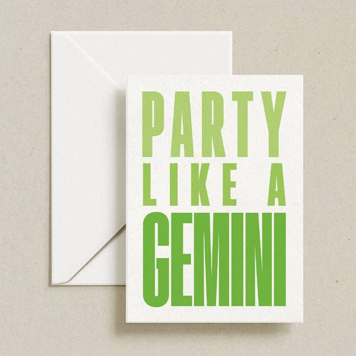 Party Gemini Birthday Card for wholesale by Party Tricks Chix