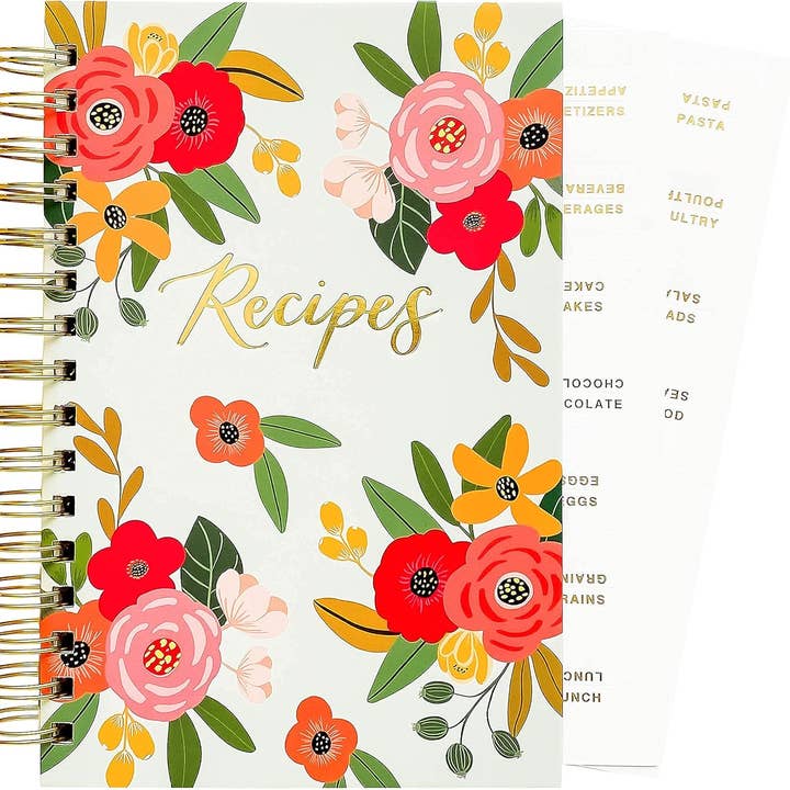 Teal Petal - Wholesale Journal/Diary - Blank Recipe Journal Write In Recipes Floral 5.75x8.750