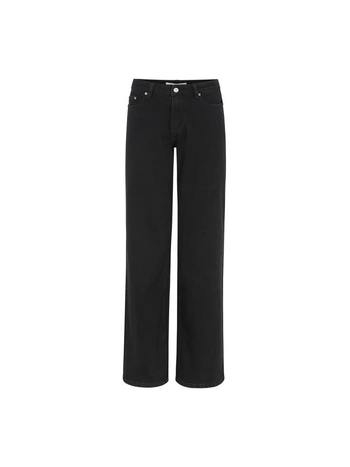 Soft Rebels - Wholesale Jeans - Women's - SRWilla Midwaist Wide Jeans - Black3
