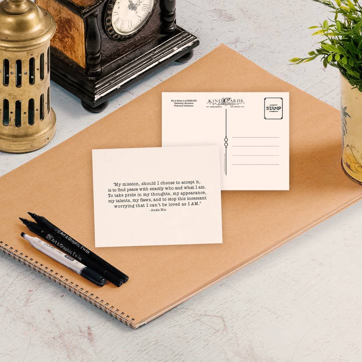 Anais Nin My Mission Postcard for wholesale by Life of the Kind