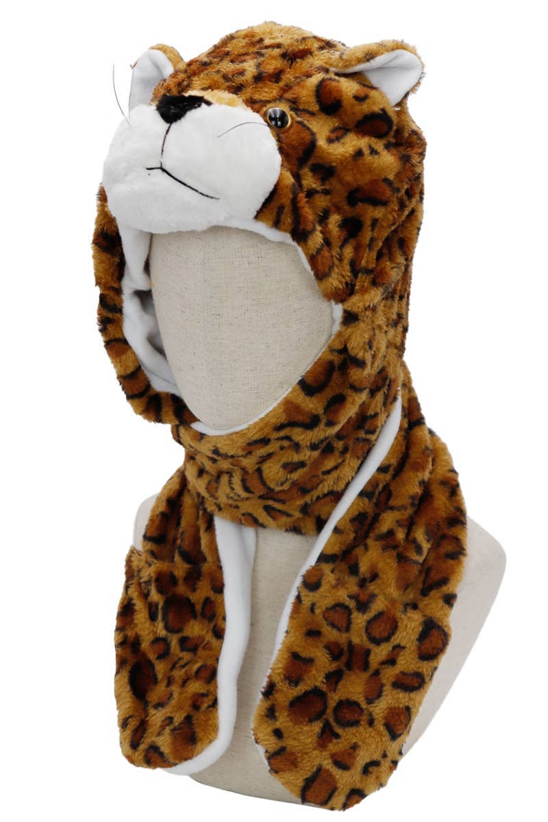 ASSORTED Animal Pals Fuzzy Plush Hat With Long Ear Flaps for wholesale on Faire14