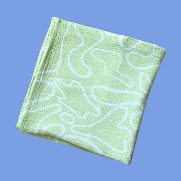 The Laze Organic Cotton Baby Swaddle - Lime for wholesale by Golden Child