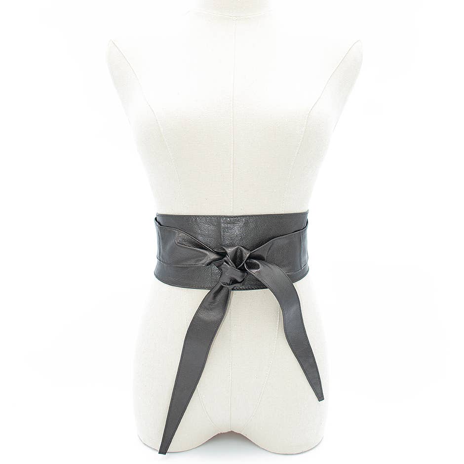 Bolsa Nova Handbags - Vente Ceinture – femme - Ceinture Obi en cuir italien lisse21