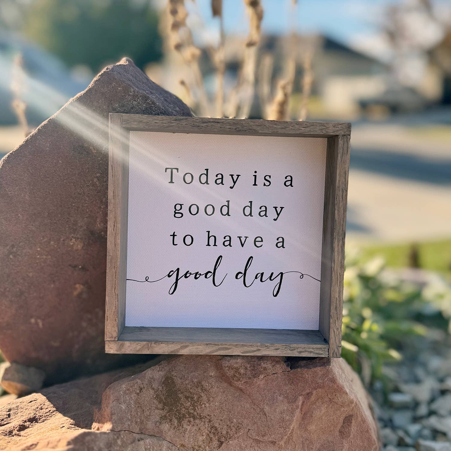 Hangout Home - Vente Pancarte - Panneau en bois, style fermier, Today is a Good Day2
