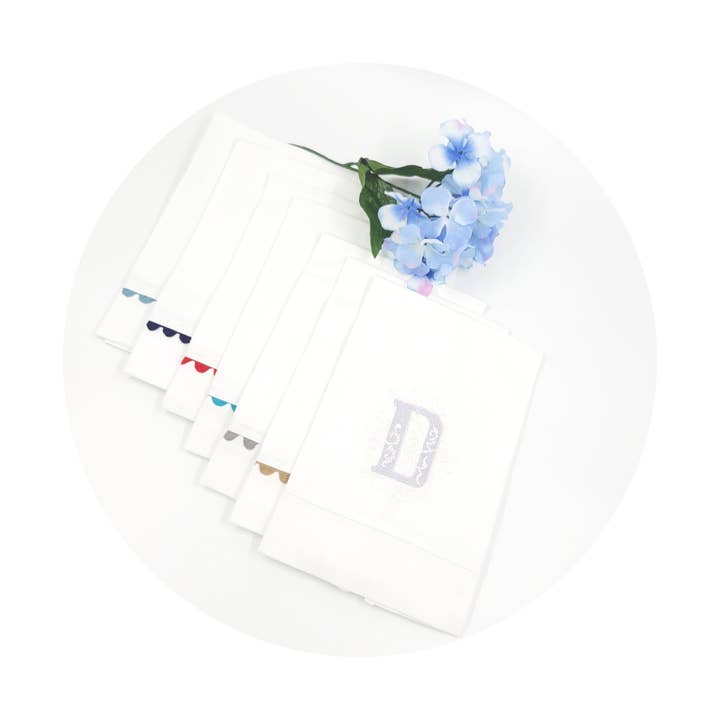 THE ROYALTY COLLECTION - Wholesale Hand towel - White Cotton Pique Guest Towel - With Trim8