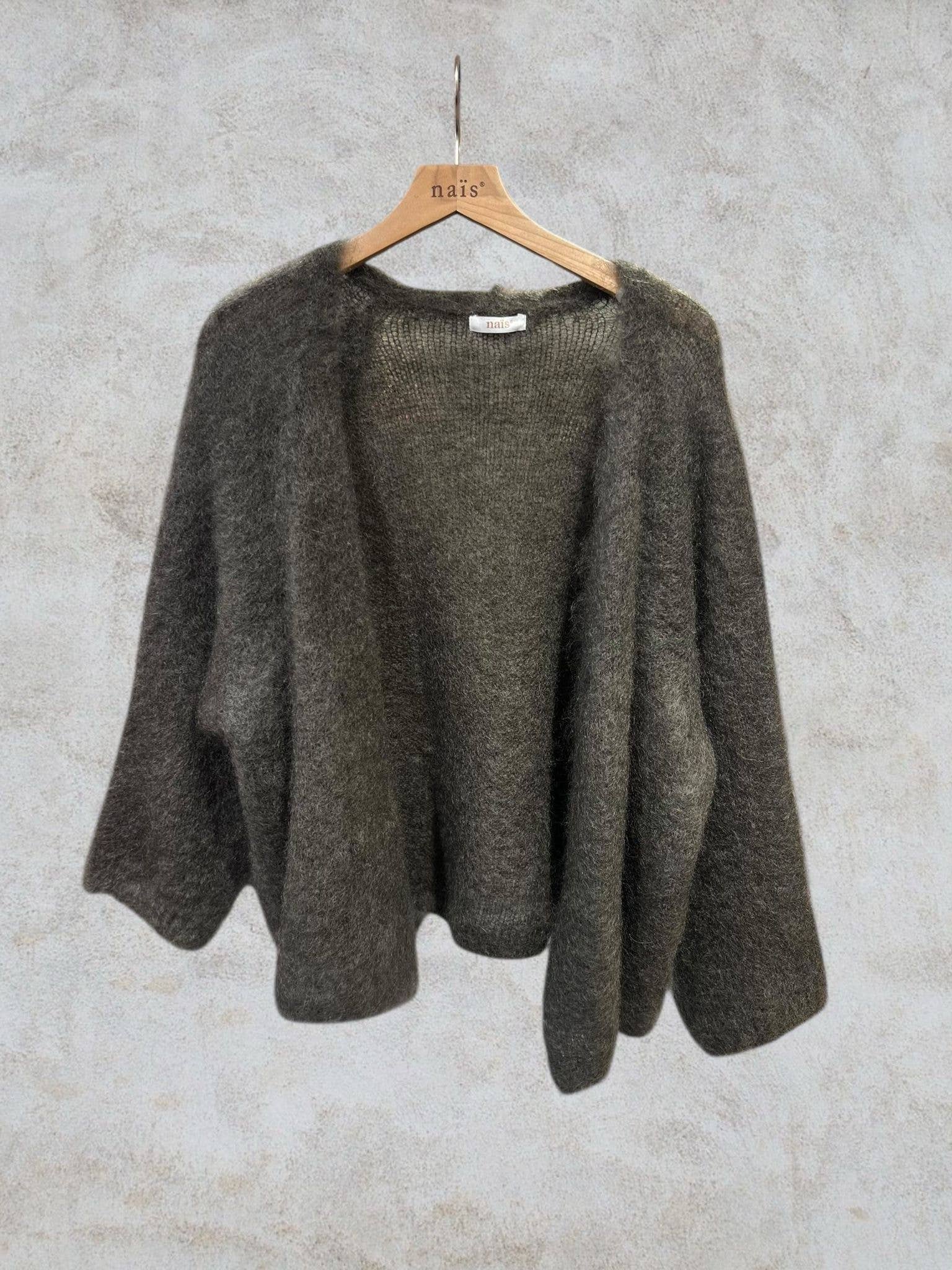 NAÏS PARIS - Venta al por mayor Cárdigan - Mujer - Cárdigan suelto de longitud media en 80 % kid mohair10