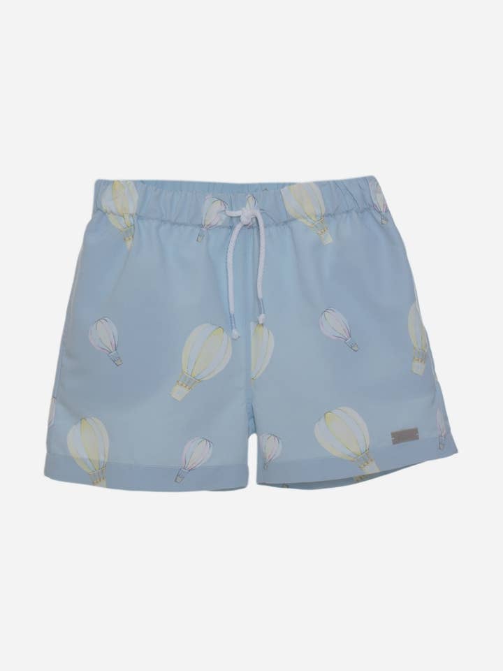 Swim shorts with hot air balloon print for wholesale by Patachou