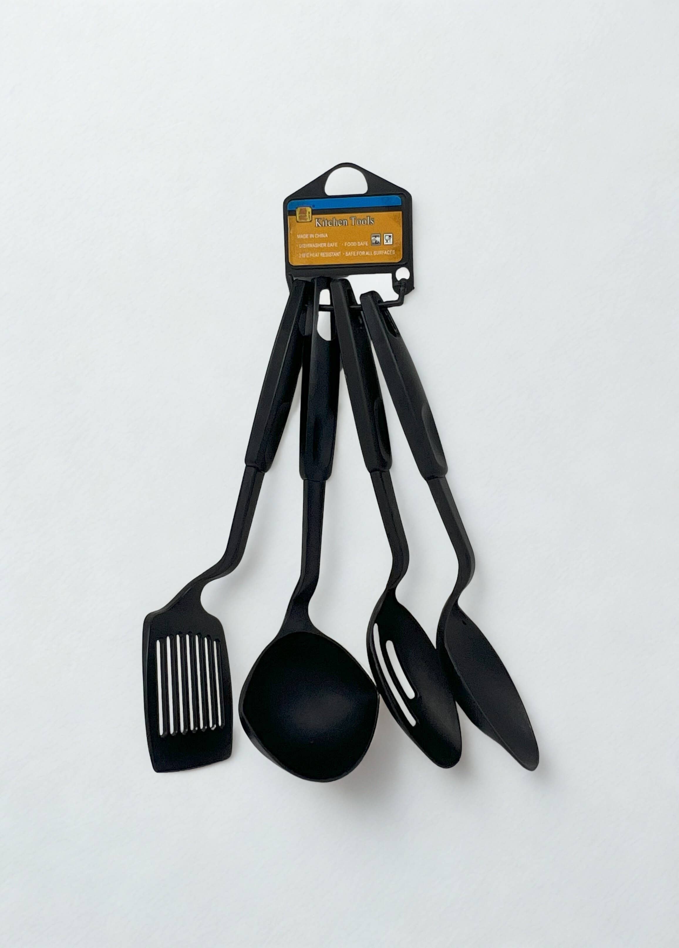 USA HomeMax – Großhandel Küchenutensilien-Set – 4-teiliges Küchenutensilien-Set Schwarz