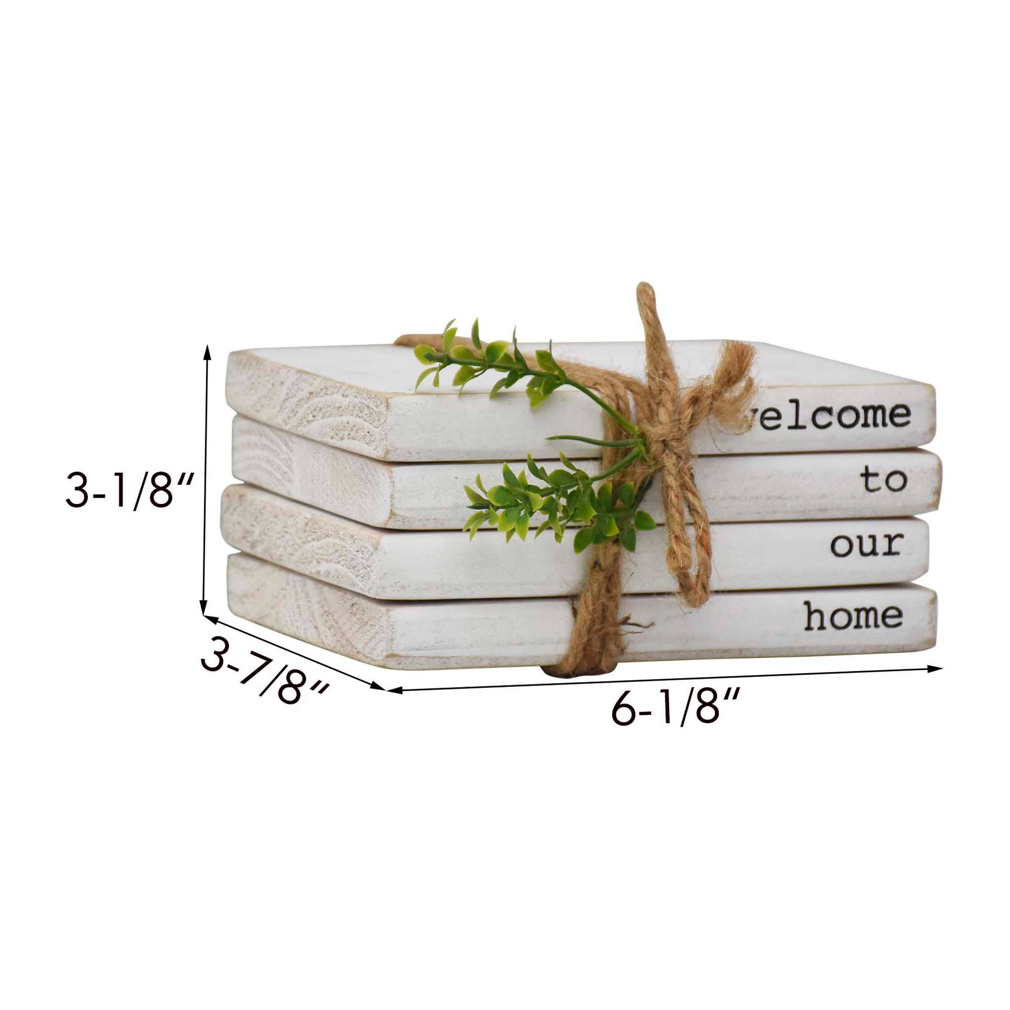 Paris Loft Inc - Wholesale Decorative Tabletop Object - Decorative Wooden Books - Welcome to Our Home3