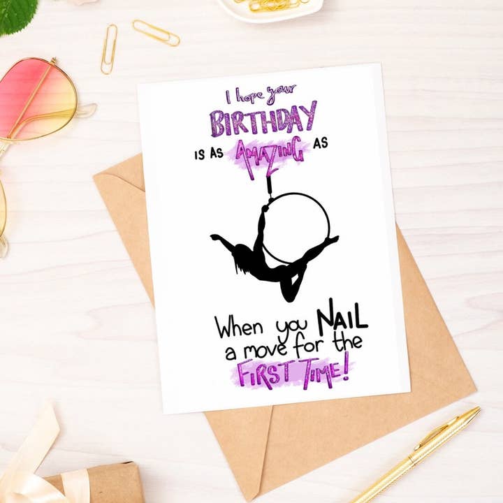 Cartão de aro aéreo/lyra/truques de lyra/fitness aéreo por atacado de Halfmoon Creative Art