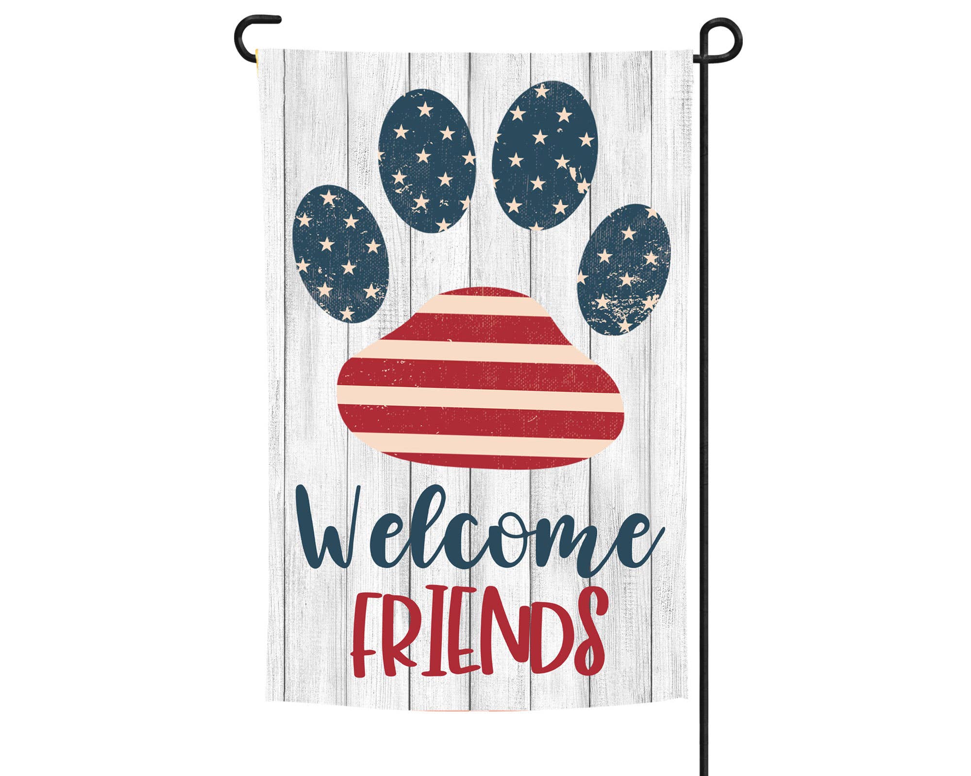 The Spotted Zebras - Wholesale Flag - Garden Flag - Welcome Friends Patriotic Paw1