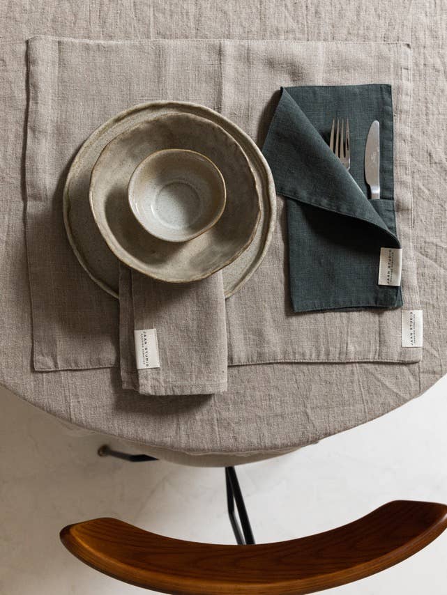 Toalha de Mesa Natural 100% Linho por atacado de JAAN STUDIO