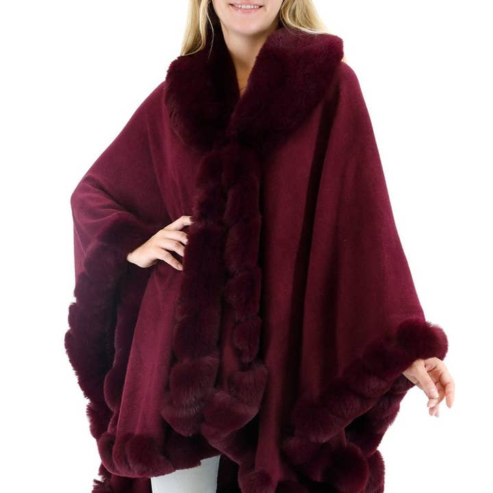 Solid Color Fur Shawl SW3719-1 (2PC) for wholesale by TAPA fashion