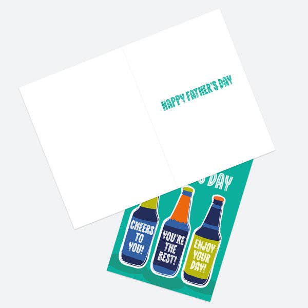 Dotty About Paper – wholesale Father’s Day card – Father's Day - Blue Beer Bottles - You're The Best1