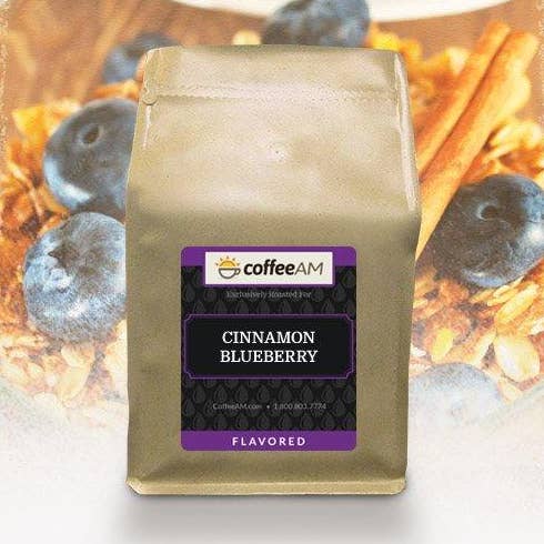 Cinnamon Blueberry Flavored Coffee for wholesale by CoffeeAM