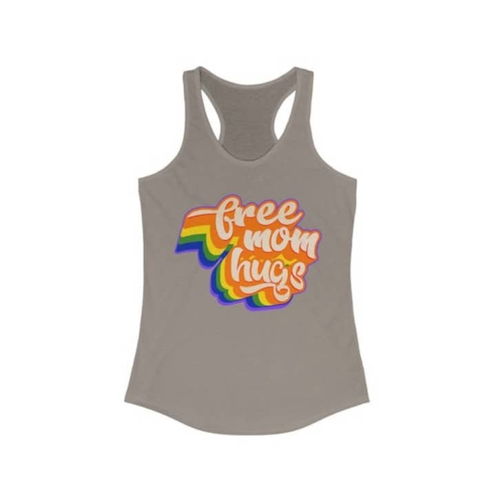 Sparkle By Asha – wholesale Tank top – Women′s – Retro Free Mom Hugs Pride Racerback Tank2