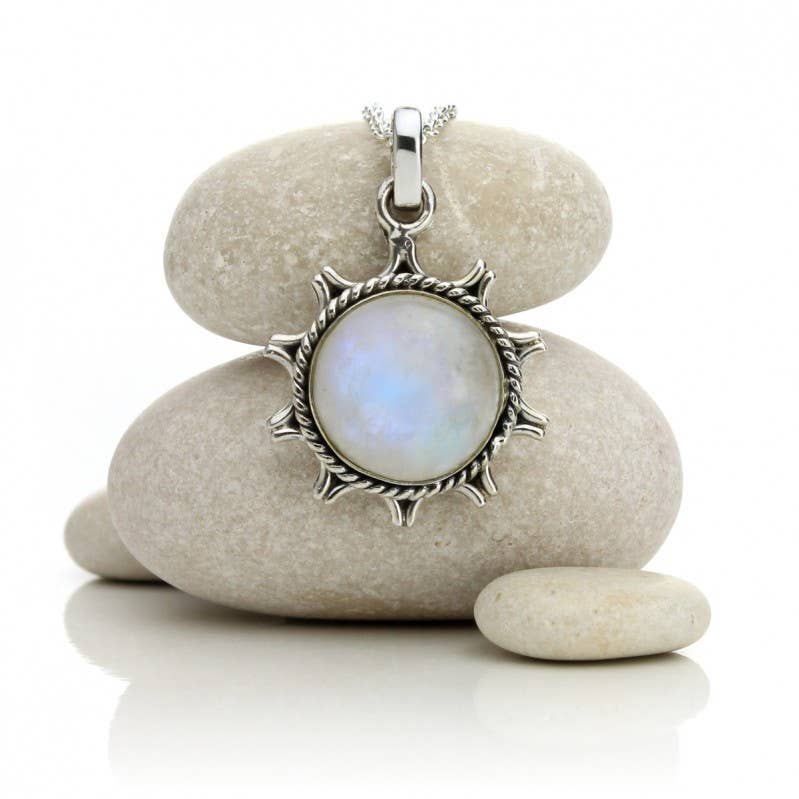 UniArt - Wholesale Pendant/Charm Necklace - Silver With Minerals, Ílios Pendant2