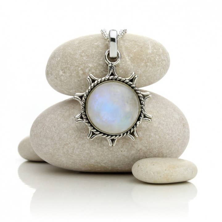 UniArt - Wholesale Pendant/Charm Necklace - Silver With Minerals, Ílios Pendant2