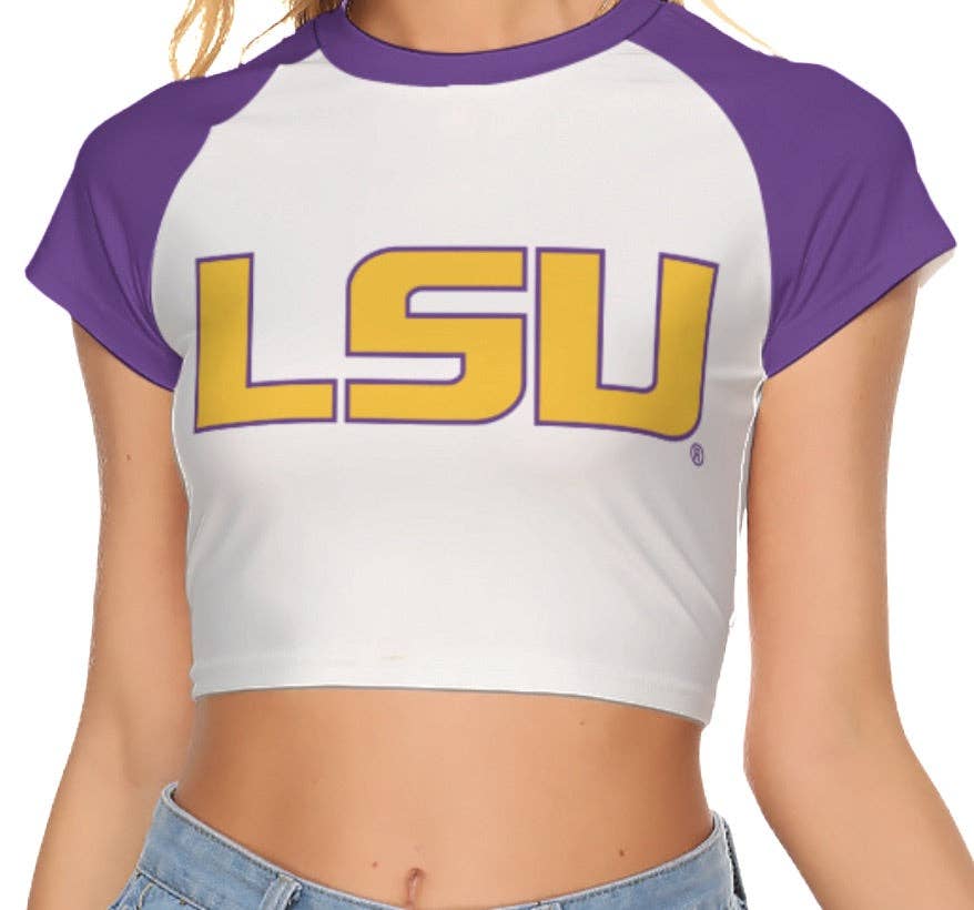 Lojo Collegiate Apparel - Wholesale Screen Printed T-Shirt - Women's - LSU Team Tee4