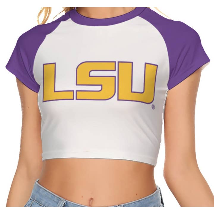 Lojo Collegiate Apparel - Wholesale Screen Printed T-Shirt - Women's - LSU Team Tee4