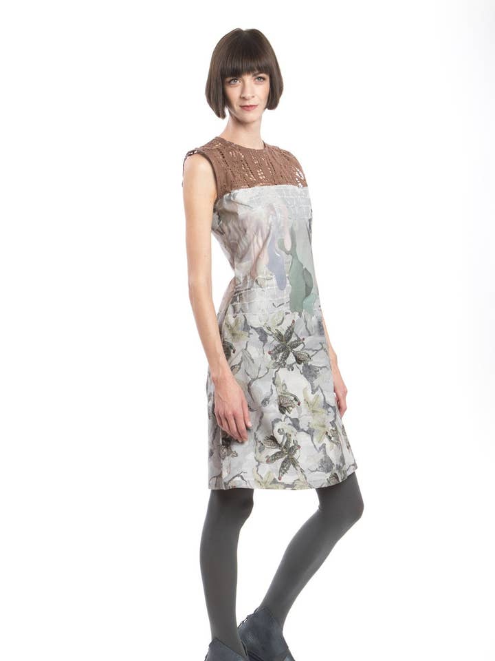 Vestido slim flower-net para venta al por mayor de Clara Kaesdorf