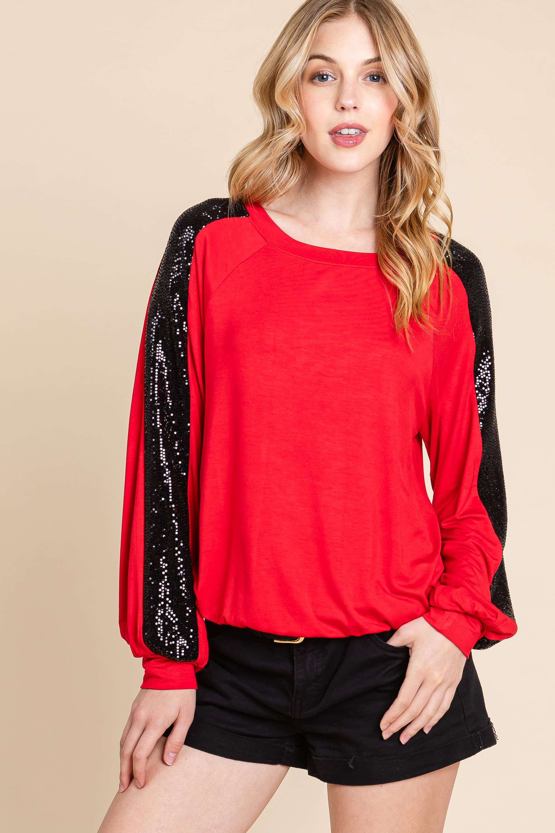 Emerald Collection - Vente Chemisier – femme - Haut de mode ETK-9319-PL grande taille avec sequi métallisé scintillant13