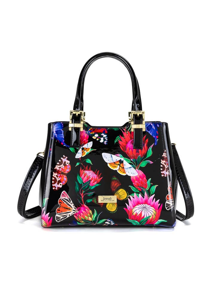 WINSLET GRIP HANDLE LEATHER BAG-SN56-0160-NEW IN for wholesale by Serenade Beverly Hills Collection