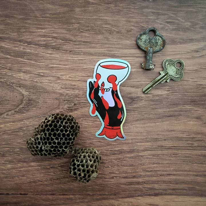 Holly L'Oiseau - Wholesale Sticker - Sticker: Hand and Skull Vinyl Sticker