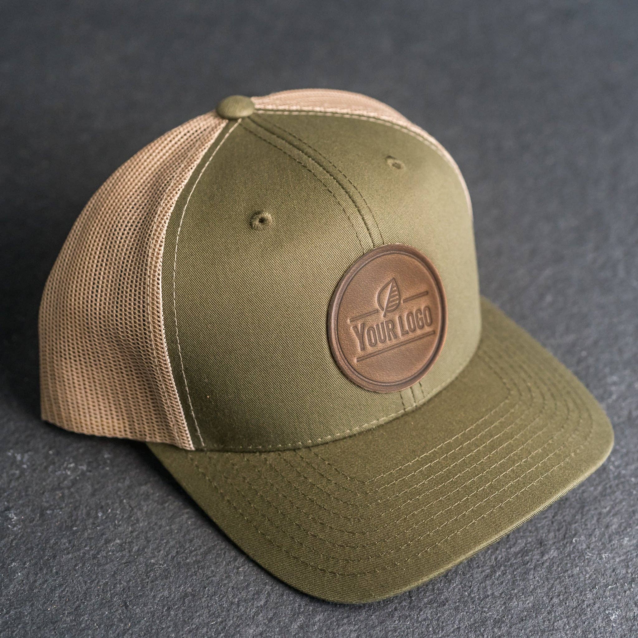 Ox & Pine - Wholesale Trucker Hat - Unisex - Your Logo on a Leather Patch Trucker Style Hat9