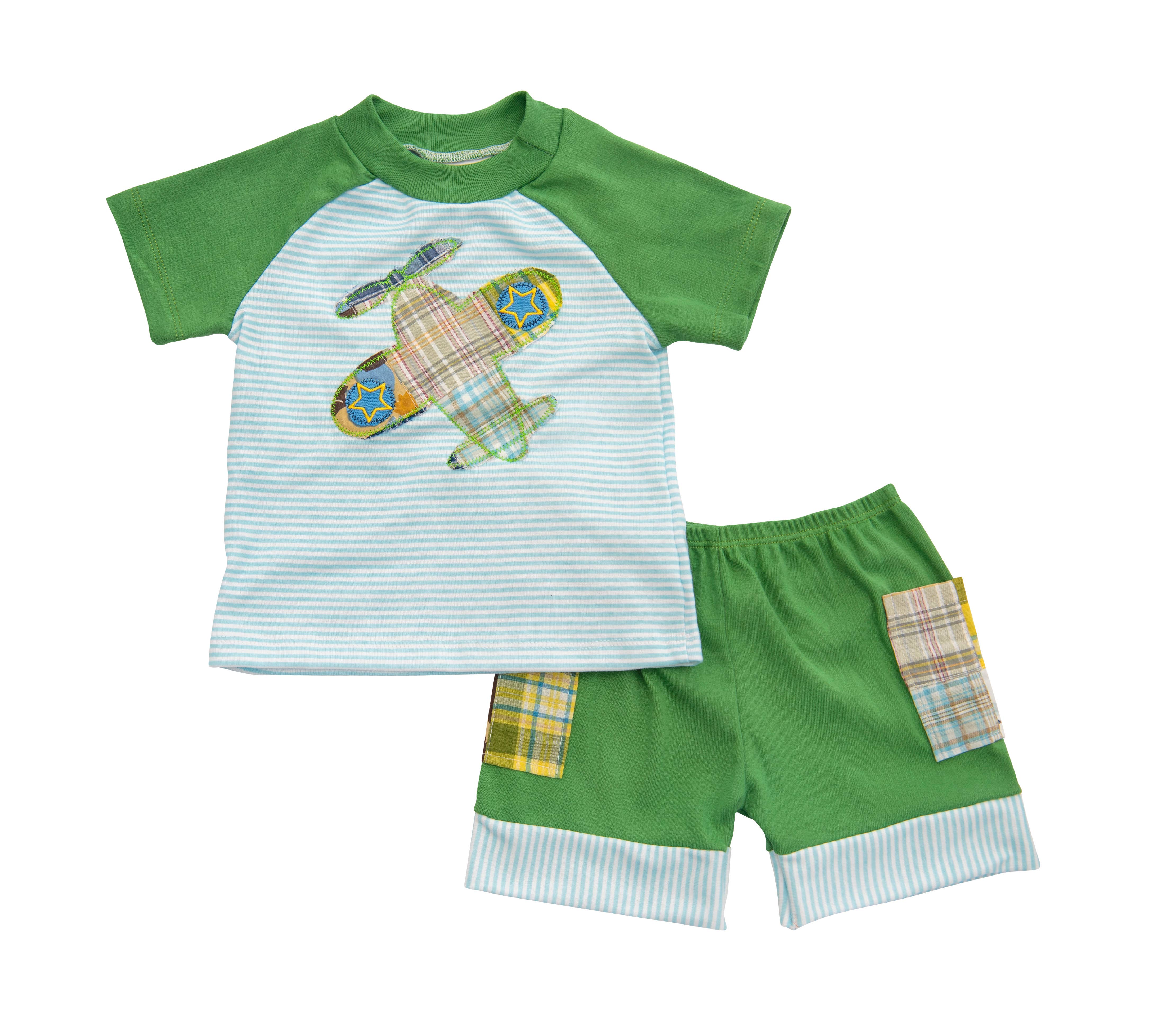 Haute Baby – wholesale Set med topp och shorts – baby – Haute Baby Take Flight Short Set för spädbarn och småbarn