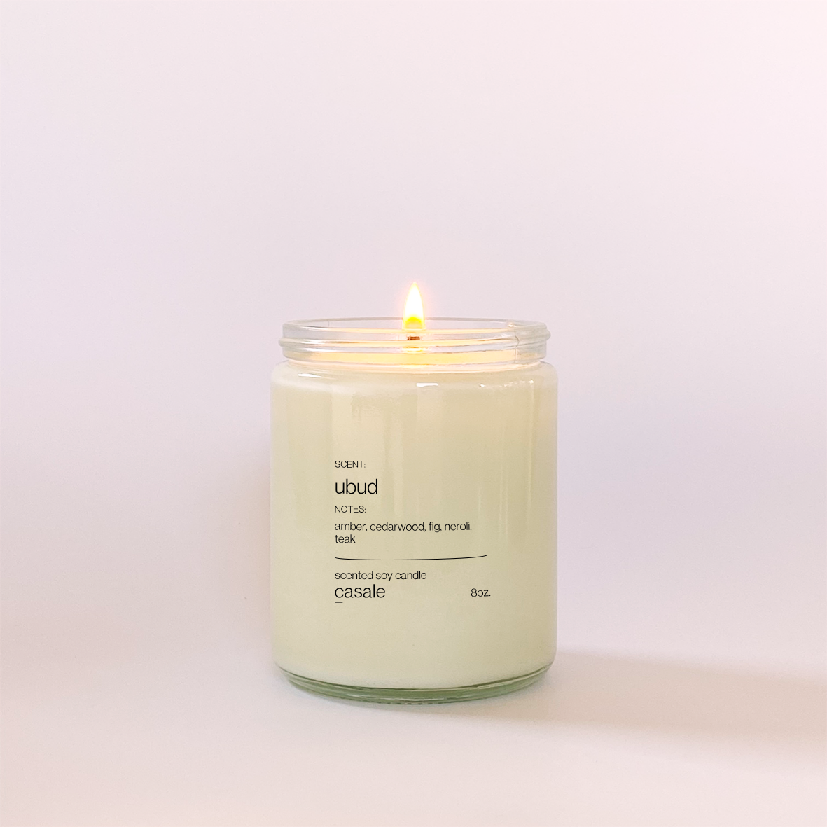 Casale - Wholesale Jar/Filled Candle - Ubud Single Wicked Soy Candle (8oz / 226g)0