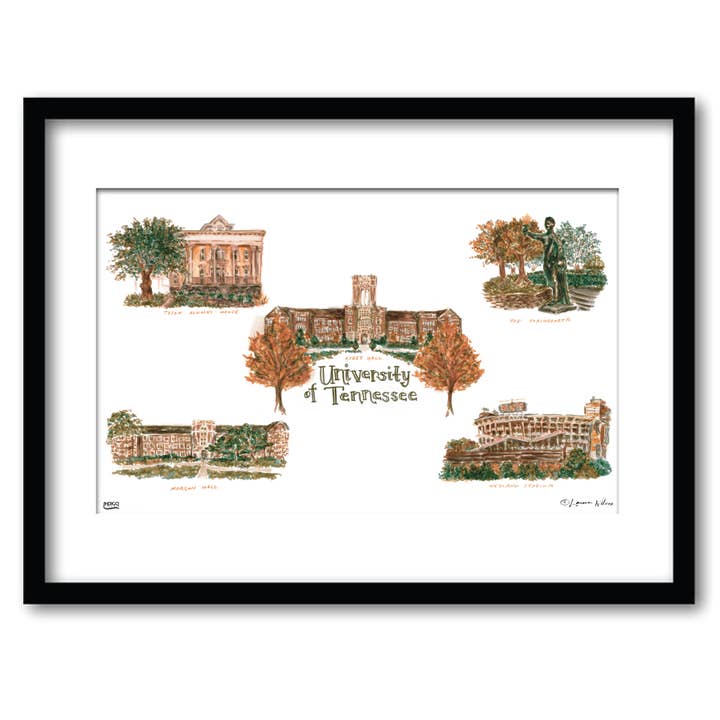 Tennessee Collage, Framed Wall Art 16" x 20" for wholesale by Indigo Falls