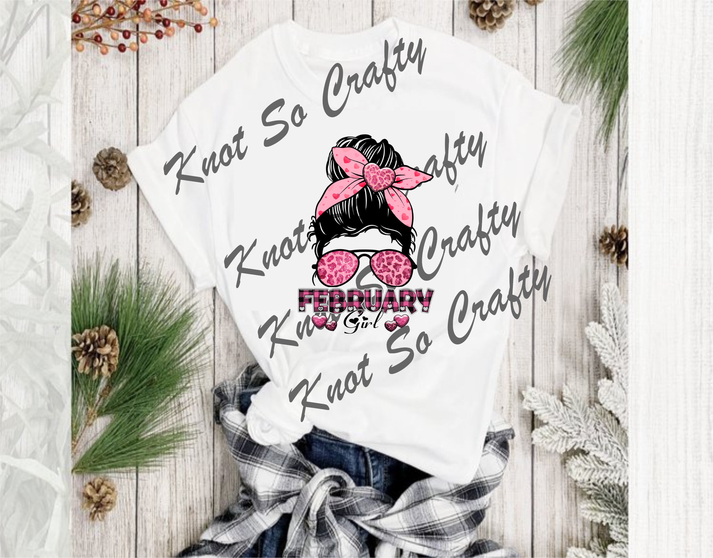 Knot so crafty - Wholesale Sublimation Transfer - February girl - 26510