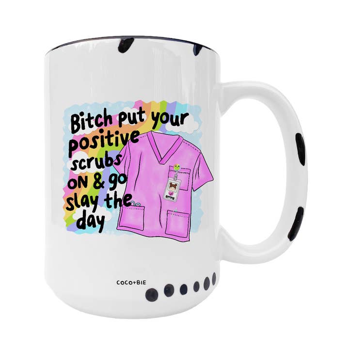 Nurse Mug - Positieve scrubs, gezondheidszorg, motiverend, Rn voor wholesale door coco+bie designs