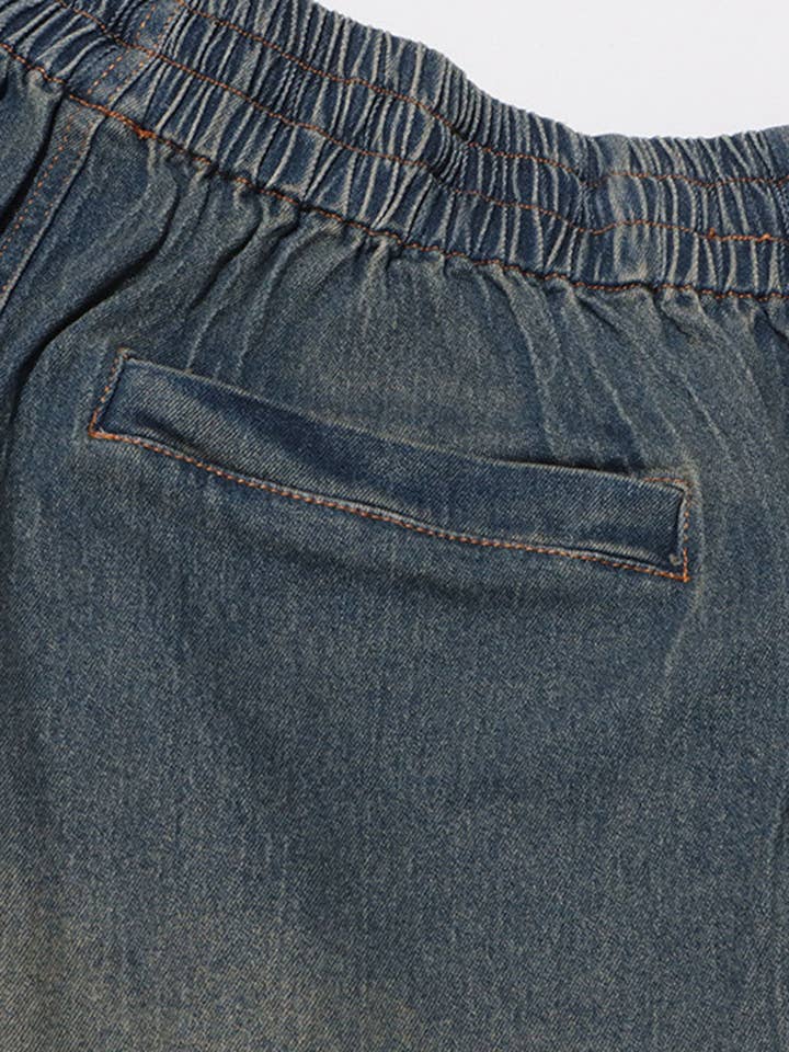 BLUE Lace-Trim Denim Short for wholesale on Faire4