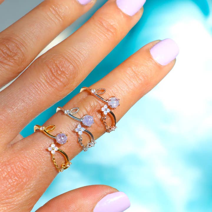 Lavendelfarbener Fiore Kettenring für den Großhandel von MiniDes