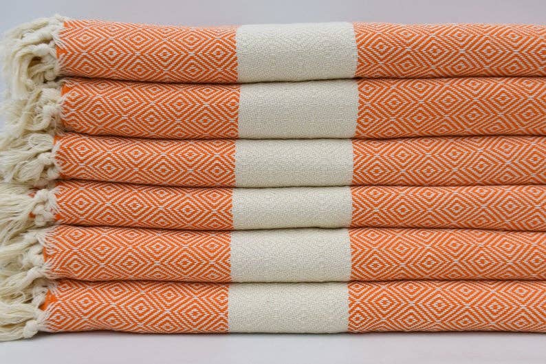 Basic Layers - Wholesale Beach Towel - VENICE ORANGE TURKISH TOWEL1