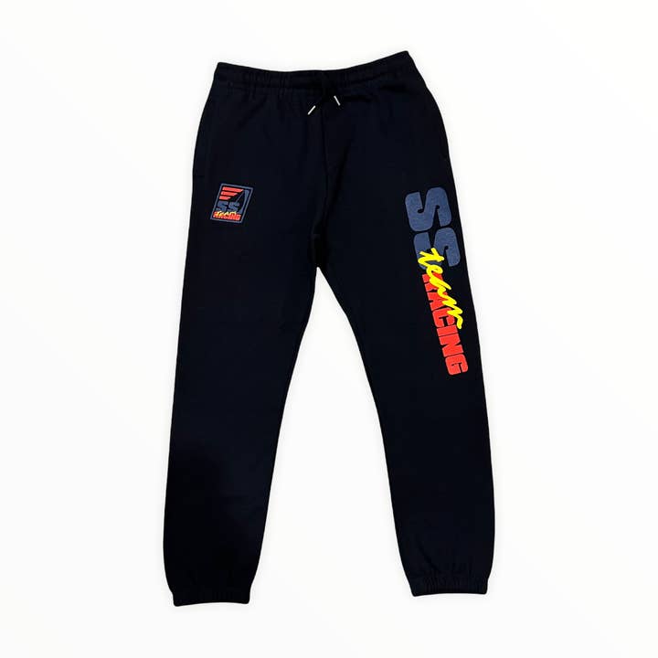 Black Team Racing Joggers for wholesale by Set Sail Apparel