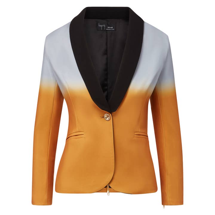 Rebellious Ombre Stretch Blazer - Mustard Gold Ombre for wholesale by Layo G