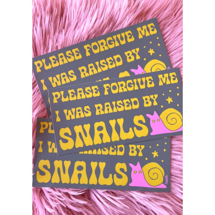 kaeraz - Wholesale Sticker - Raised By Snails Bumper Sticker