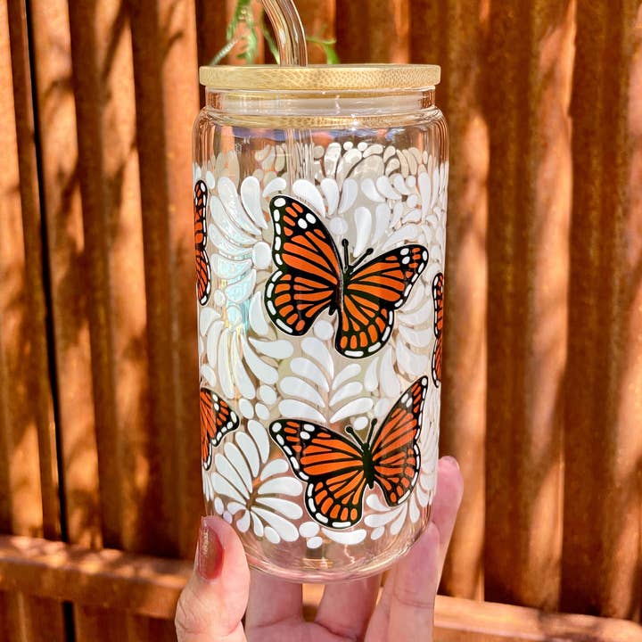 Copo de Vidro Libbey Talavera Borboleta Monarca 473 ml por atacado de Las Changuis Tianguis