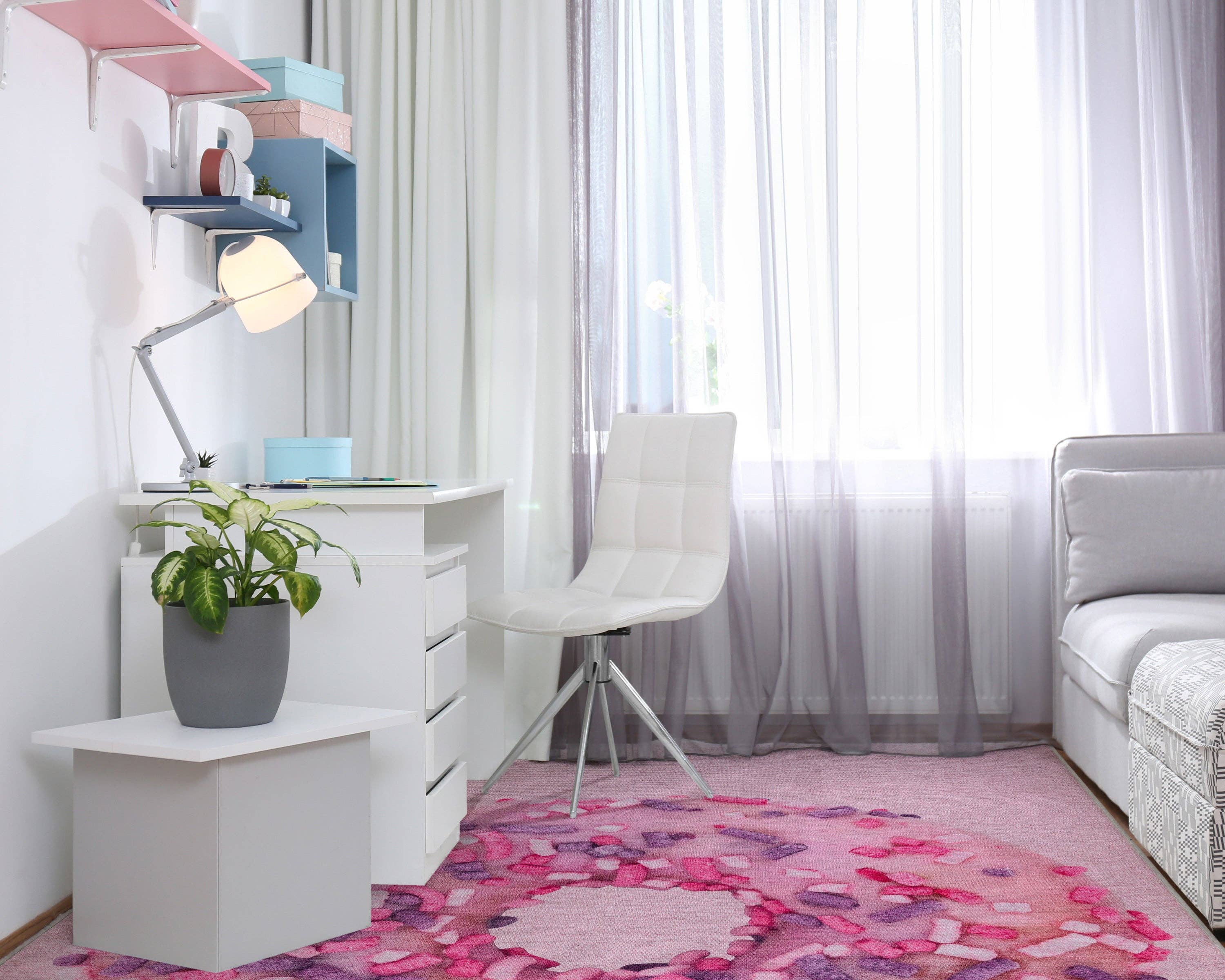 Well Woven - Wholesale Area Rug - Pink Sprinkles Donut Novelty Pink Flat-Weave Rug0